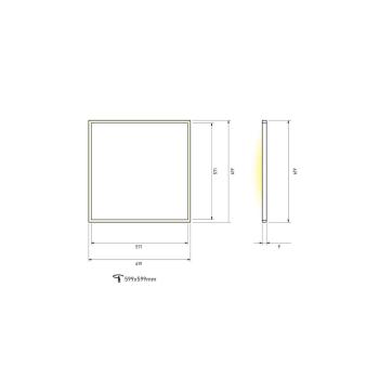 Leuchtek Panel Eingebettet Serie PE620x620-42W-NW, 42W, 3956lm, 3000K, weiß (151303)