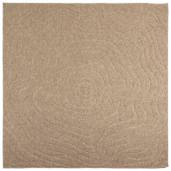 Bereichsteppiche Moiré Quadratisch Natur 200 x 200 cm