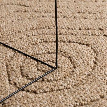 Bereichsteppiche Moiré Quadratisch Natur 240 x 240 cm