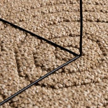 Bereichsteppiche Rund Moiré Natur Ø 120 CM