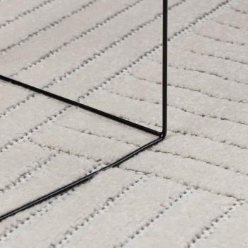 Innen- und Außenteppich PALMERAS Creme 120 x 120 cm Polyester