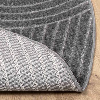 Innen- und Außenteppich PALMERAS Anthrazit Ø 200 CM Polyester