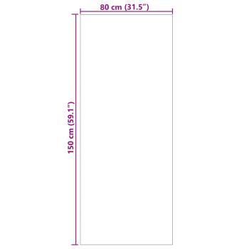 ARDEBO.de - Bereichsteppiche Rechtwinklig Creme 150 x 80 cm