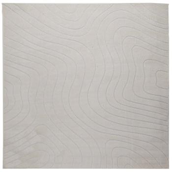 Innen- und Außenteppich PALMERAS Creme 240 x 240 cm Polyester