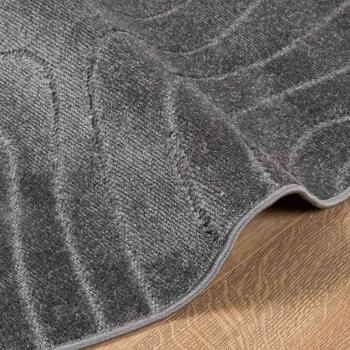 Bereichsteppiche Rund PALMERAS Anthrazit Ø 160 CM Polyester