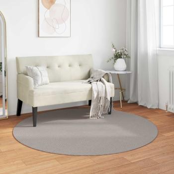 ARDEBO.de - Bereichsteppiche Rund Creme und Taupe Ø 120 CM