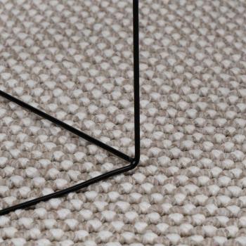 Bereichsteppiche Rund LUGO Creme und Taupe Ø 120 CM Polyester