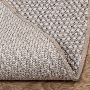 Bereichsteppiche Rund Creme und Taupe Ø 200 CM