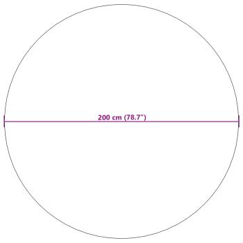 Bereichsteppiche Rund Creme und Taupe Ø 200 CM