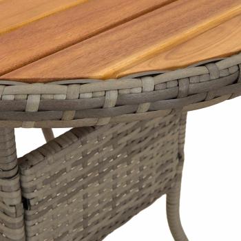 Esstisch für das Dinner Grau und Akazie 70 x 70 x 73 cm