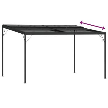 Pavillon mit Dach Anthrazit 4x3x2,5 m Aluminium und Stahl
