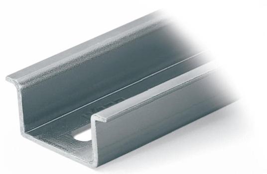 ARDEBO.de Wago 210-197 Stahltragschiene, 35x15mm, 1,5mm dick, 2m lang, gelocht, ähnlich EN 60715, silberfarben