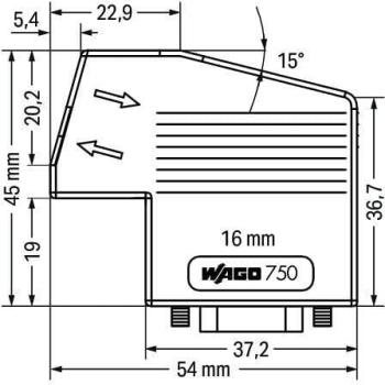Wago 750-960 PROFIBUS-Feldbusstecker, mit D-Sub-Stecker, 9-polig, lichtgrau