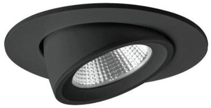 ARDEBO.de Brumberg KARYL LED-Einbaustrahler 350 mA, 13W, 1320lm, 36°, 3.000K, rund, dreh- und schwenkbar, schwarz matt (12401083)