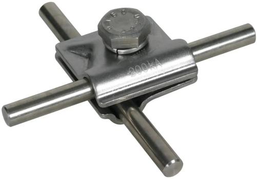 ARDEBO.de Dehn MVK 200 8.10 SKM10X30 V2A MV-Klemme NIRO 200kA f. Rd 8-10mm mit Sechskantschraube (390209)