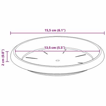 Blumentöpfe 6 pcs Ziegelrot Ø 19 x 16 cm Kunststoff