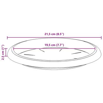 Blumentöpfe 24 pcs Ziegelrot Ø 26 x 21,5 cm Kunststoff