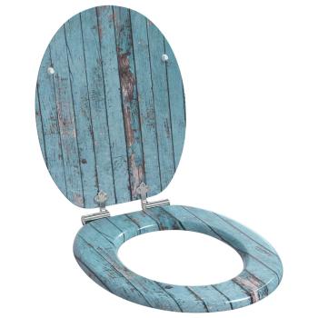 Toilettensitz 2 pcs Blau 43,8 x 37,8 cm MDF-Platte