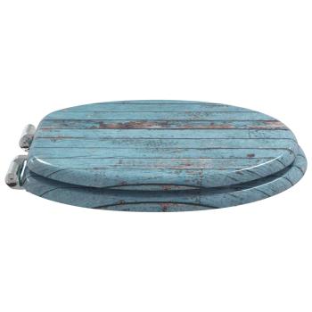 Toilettensitz 2 pcs Blau 43,8 x 37,8 cm MDF-Platte