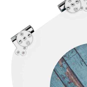 Toilettensitz 2 pcs Blau 43,8 x 37,8 cm MDF-Platte