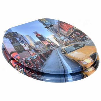 Toilettensitz 2 pcs Mehrfarbig 43,8 x 37,8 cm MDF-Platte