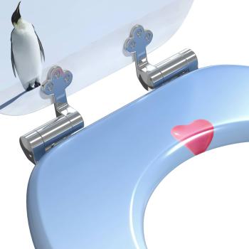 Toilettensitz 2 pcs Blau 43,8 x 37,8 cm MDF-Platte