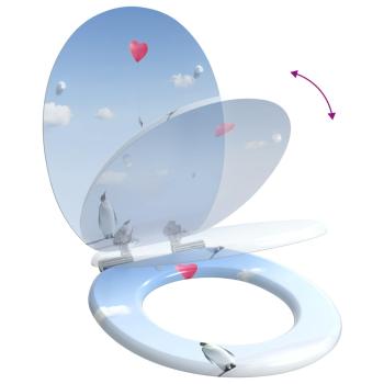 Toilettensitz 2 pcs Blau 43,8 x 37,8 cm MDF-Platte