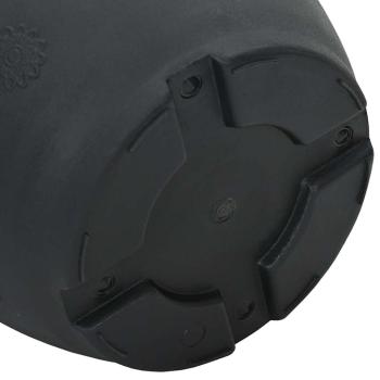 Runder Blumentopf 6 pcs Schwarz Ø 26 x 21,5 cm Kunststoff