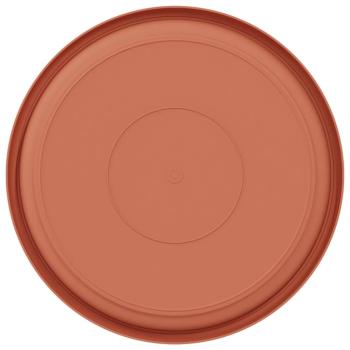 Runde Blumenplatte 24 pcs Ziegelrot Ø 14 x 2 cm Kunststoff