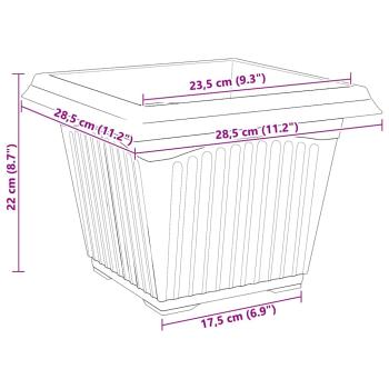 Quadratischer Blumentopf 6 pcs Ziegelrot 43 x 43 x 33,5 cm
