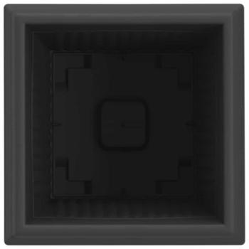 Quadratischer Blumentopf 6 pcs Schwarz 43 x 43 x 33,5 cm