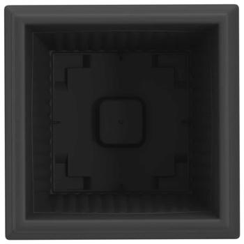 Quadratischer Blumentopf 6 pcs Schwarz 43 x 43 x 33,5 cm
