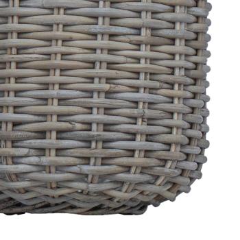 Blumentopf Körbchen mit Speicher 2 pcs Grau Lacak Rattan