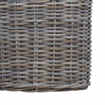 Blumentopfkorb mit Speicher 3 pcs Grau Kubu Rattan