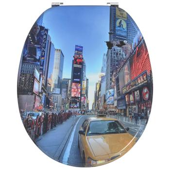 Toilettensitz Mehrfarbig 43,8 x 37,8 cm MDF-Platte