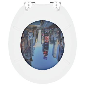 Toilettensitz Mehrfarbig 43,8 x 37,8 cm MDF-Platte