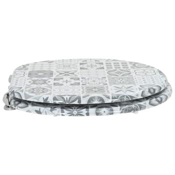 Toilettensitz Grau 43,8 x 37,8 cm MDF-Platte