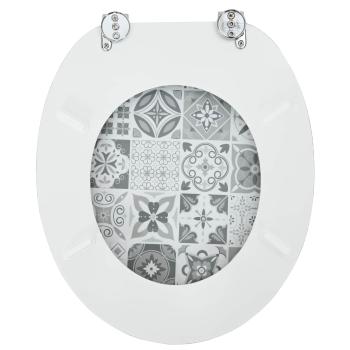 Toilettensitz Grau 43,8 x 37,8 cm MDF-Platte