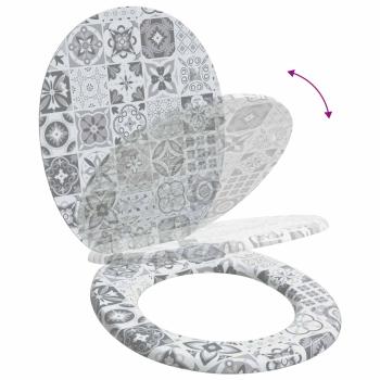 Toilettensitz Grau 43,8 x 37,8 cm MDF-Platte