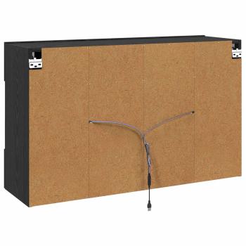 TV-Wandschrank Schwarz Eichen-Optik 98,5 x 30 x 60,5 cm