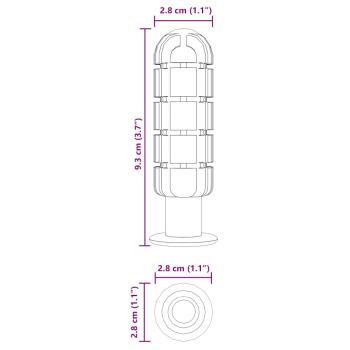 Fußball-Tisch-Griffe 10 pcs Schwarz 2,8 x 2,8 x 9,3 cm