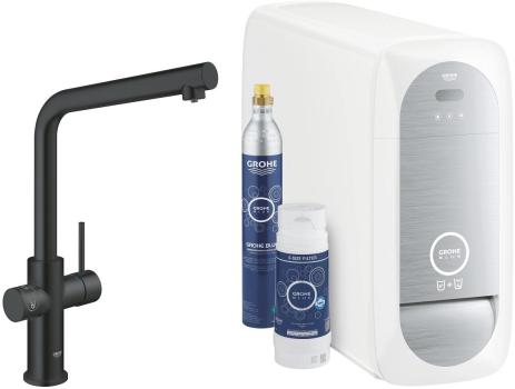 ARDEBO.de GROHE Blue Home L-Auslauf Starter Kit, black velvet (31454KS1)