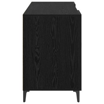 Schreibtisch mit Speicher Schwarz Eichen-Optik 140 x 50 x 75 cm