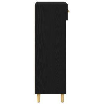 Schuhschrank mit Regal Schwarz Eichen-Optik 60 x 35 x 105 cm