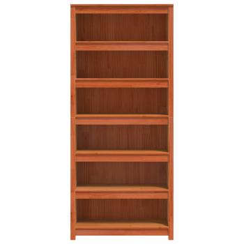 Bücherregal Wachsbraun 80 x 35 x 183 cm Massives Kiefernholz