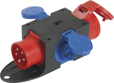 ARDEBO.de - CEE-Kompakt-Verteiler, IP 44 CEE-Stecker 32A, 400V, 5-pol