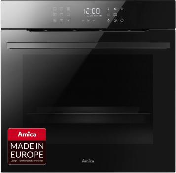 Amica EBX 944 670 S A+ Einbaubackofen, 56 cm breit, 77 L, XXL Backofen, Teleskopauszug, SteamClean, schwarz (58334)