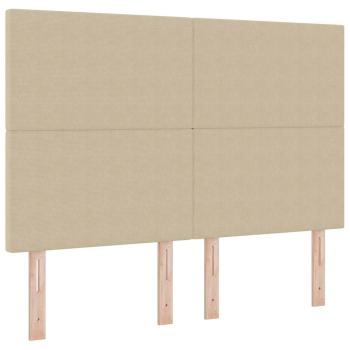 Kopfteil mit Kopfteil Hellgrün-Grau 160 cm Kunstleder