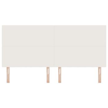 Kopfteil mit Kopfteil Creme 200 cm Kunstleder