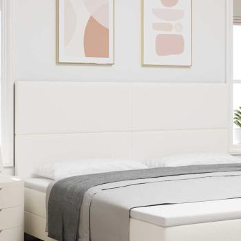 Kopfteil mit Kopfteil Creme 200 cm Kunstleder